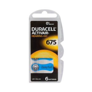 Duracell Hearing Aid Battery 675 – PR44 (Zinc Air, 1.45V)